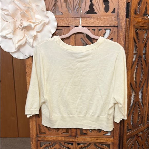 Cream Cardigan with Red Strawberry Embroidery Size 2X - Picture 6 of 7